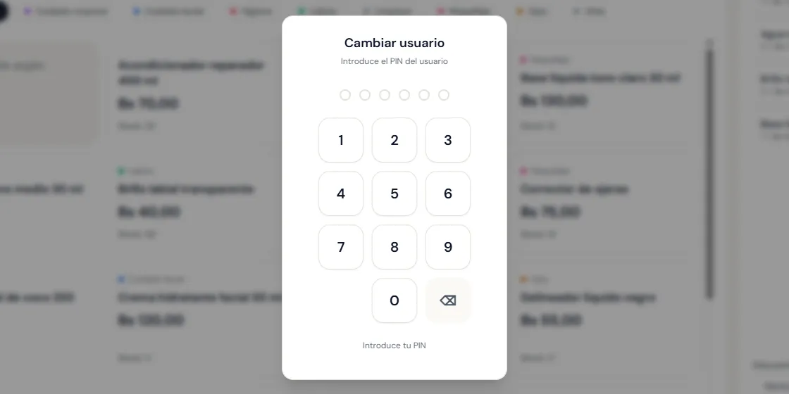 Keypad to switch user by entering a PIN